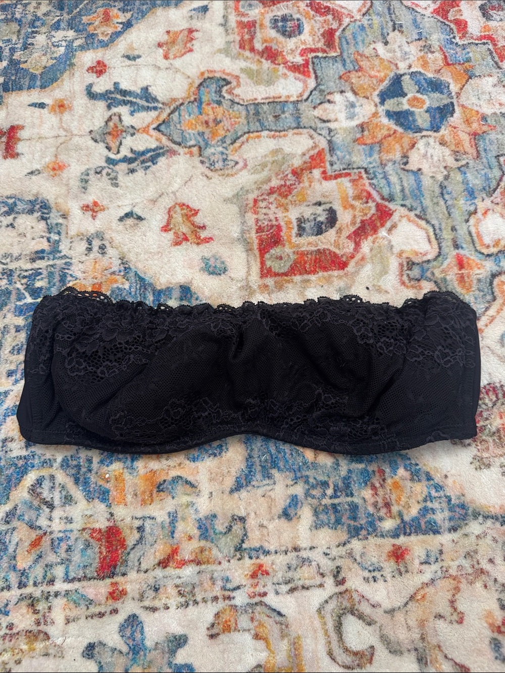Strapless Lace Bandeau - Black